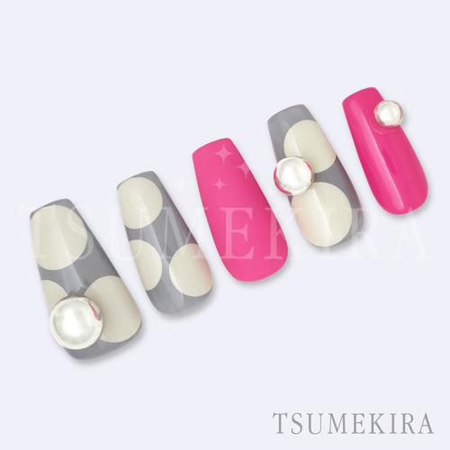 ツメキラ MEGU NAILプロデュース MEGUドット ベージュ NN-MGN-007