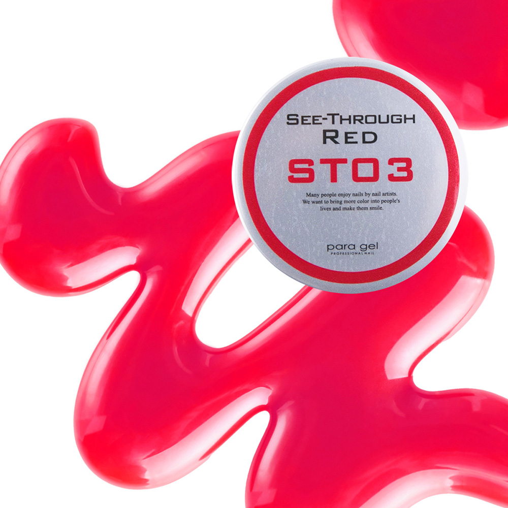 para gel シースルーカラージェル 4g ST03 シースルーレッド