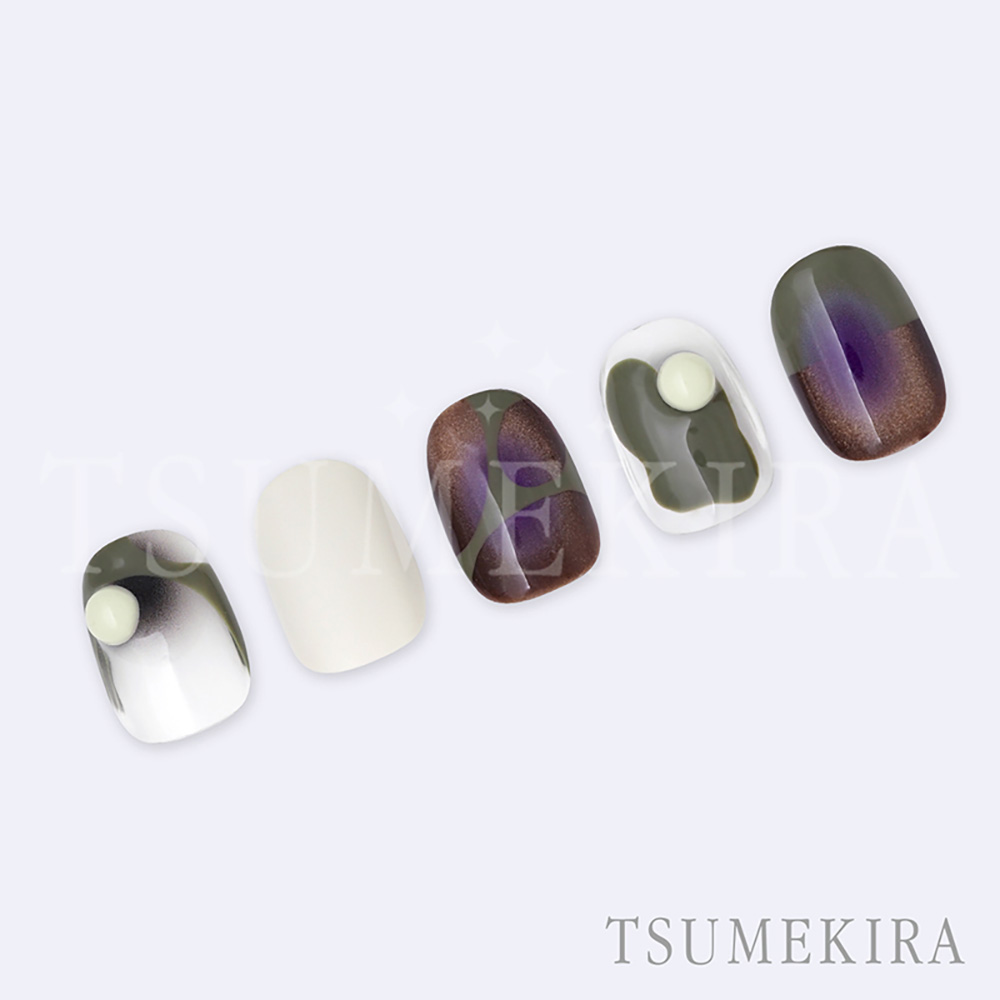 ツメキラ チークカラーブラック×パープル NN-HIT-004