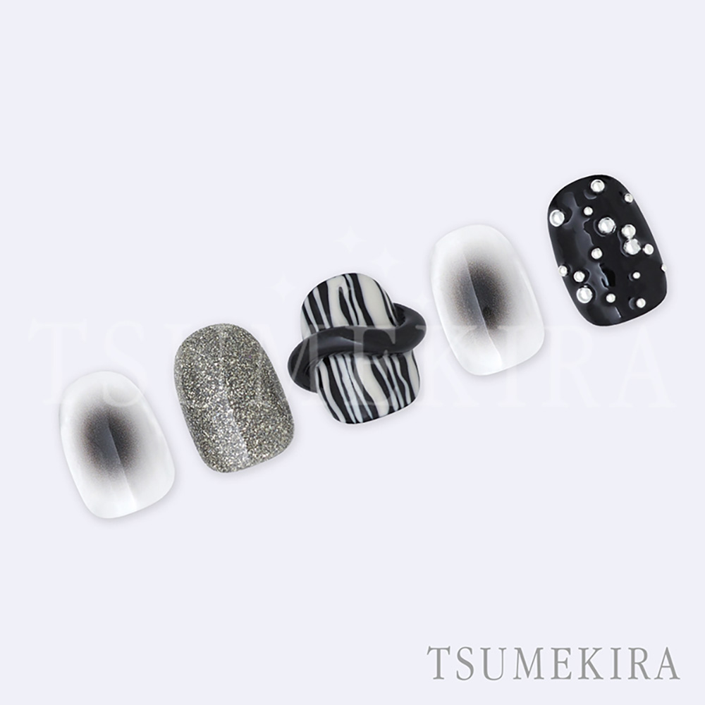 ツメキラ チークカラーブラック×パープル NN-HIT-004