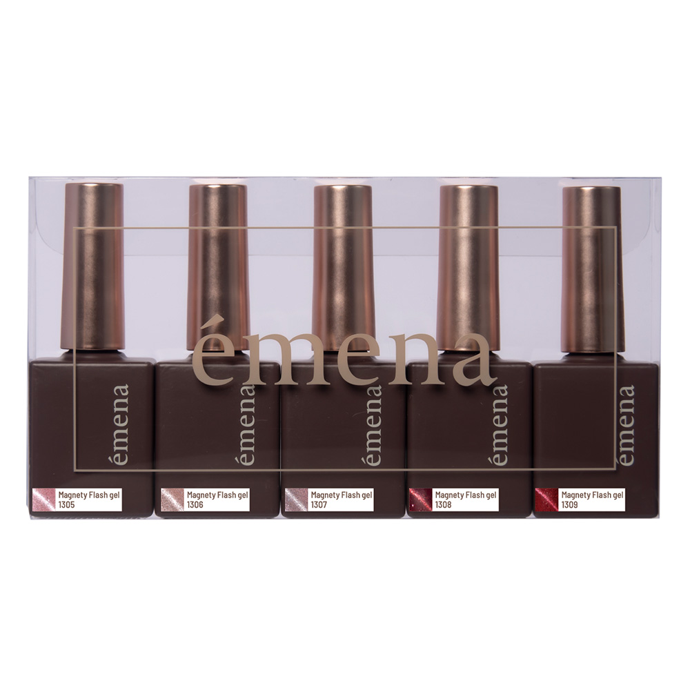 エメナ マグネティフラッシュジェル 8g 5色セット 1305-1309 EMENA-MF5D